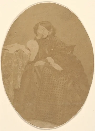 [La Comtesse at Table with Hand to Face] by Pierre-Louis Pierson, photograph, 1860-1869