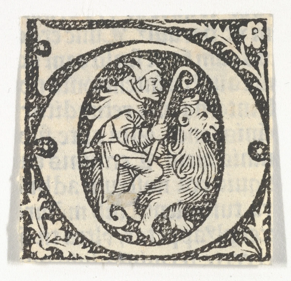 Decorated Roman alphabet by anonymous, print, 1485-1499