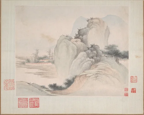 Landscapes Painted for Yuweng by Fan Qi, painting, 1673