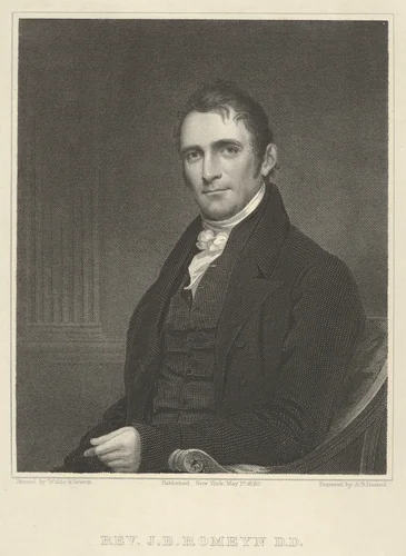 Rev. John Brodhead Romeyn, D. D. by Asher Brown Durand, print, 1820