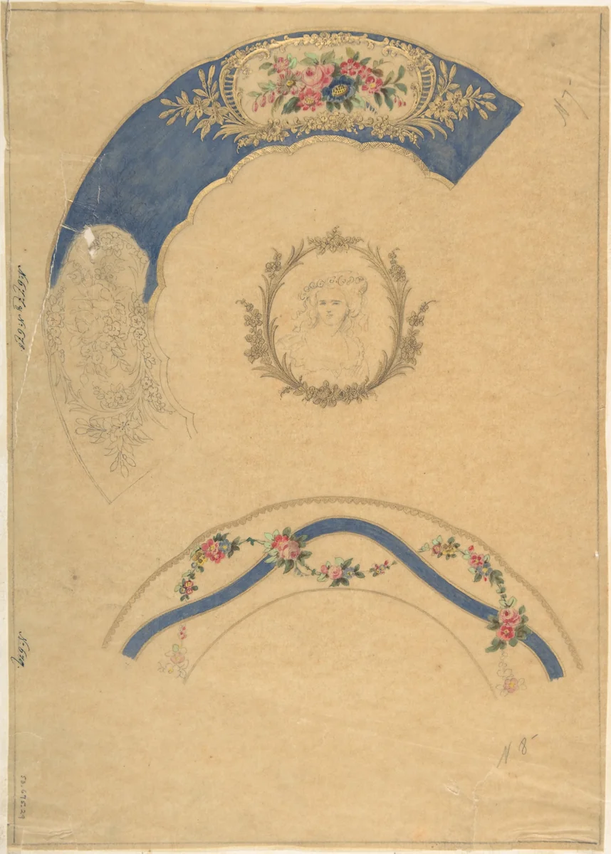 Two Designs for Plate Borders by anonymous, drawing, 1800-1899