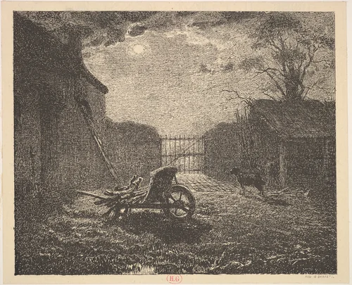 Moonlight by Jean-François Millet, print, 1825-1924