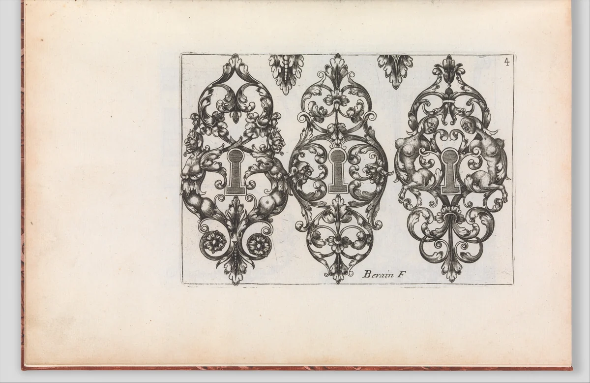 Diverses Pieces de Serruriers, page 5 (recto) by Jean Berain, book, 1658-1668