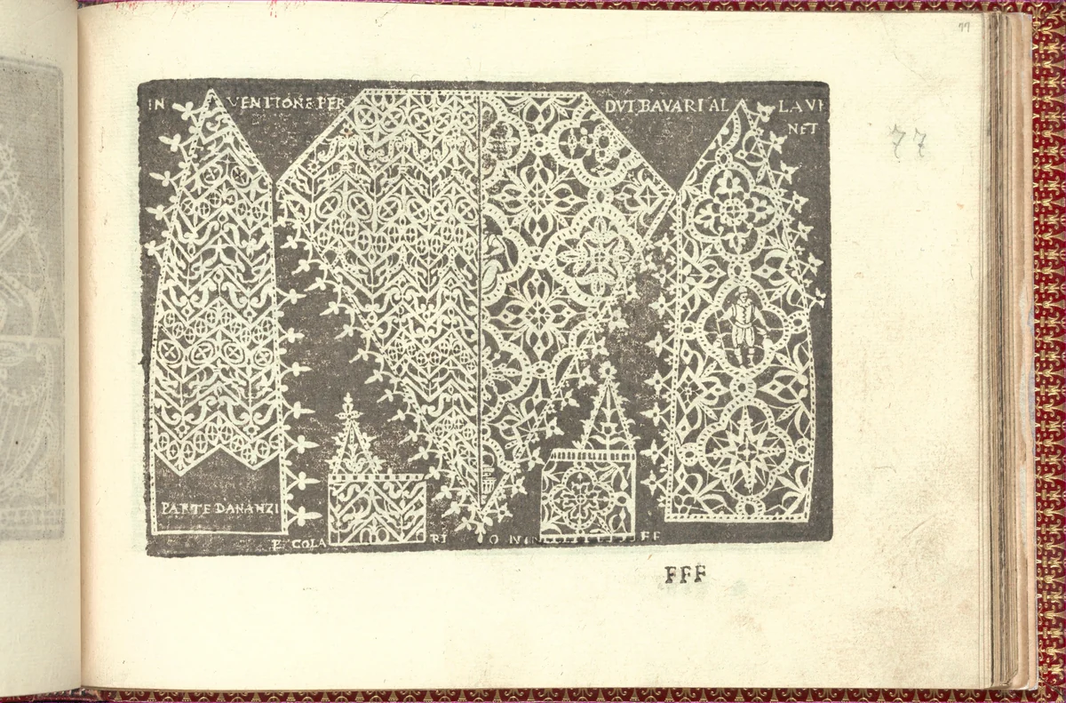 Corona delle Nobili et Virtuose Donne: Libro I-IV, page 77 (recto) by Cesare Vecellio, book, 1601