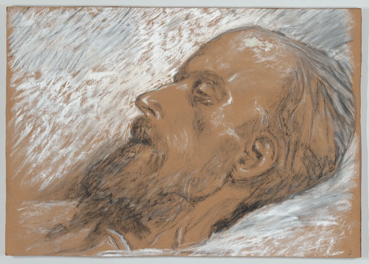 Manet on His Deathbed by Pierre-Ernest Prins, drawing, 1878-1888