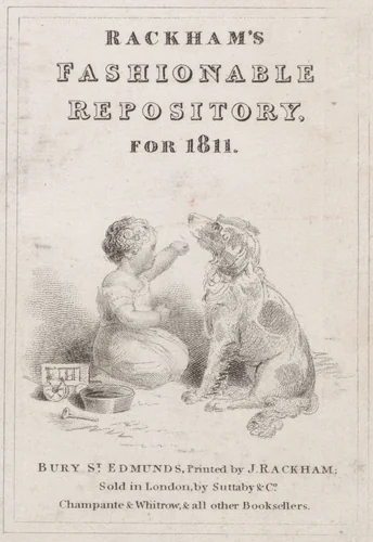 Trade Card for Rackham's Fashionable Repository, for 1811 by anonymous, print, 1811