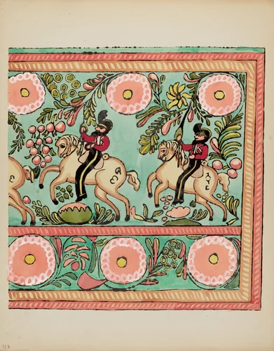 Plate 43: Painted Chest Design: From Portfolio "Spanish Colonial Designs of New Mexico" by American 20th Century, index of american design, 1935-1942