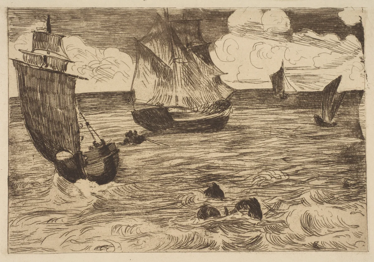 Marine by Edouard Manet, print, 1865-1866