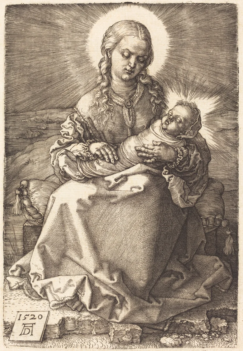 The Virgin with the Swaddled Child by Albrecht Dürer, print, 1520