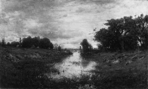 Glimpse of the Sea by Alexander H. Wyant, artwork, 1882-1885