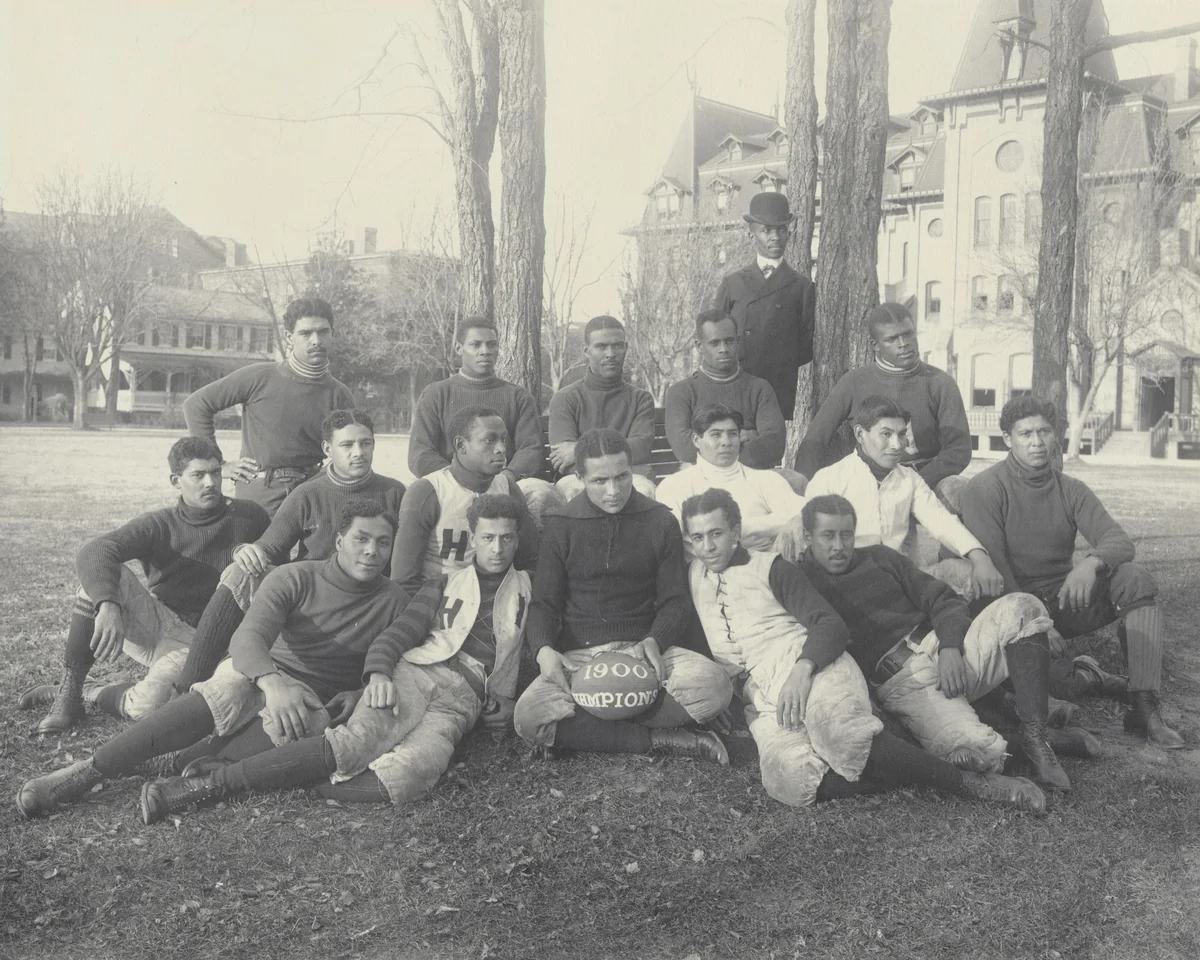 A Football Team by Frances Benjamin Johnston, photograph, 1899