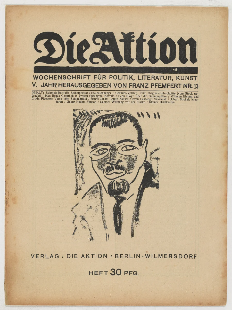 Die Aktion, vol. 5, no. 13 by Karl Schmidt-Rottluff, periodical, 1915