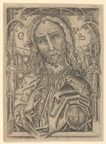 The Savior by Master ES, print, 1445-1467