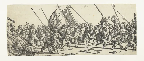 Kinderkruistocht by Monogrammist LIW, print, 1522-1532