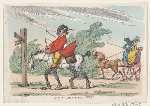 How to Lose Your Way by Thomas Rowlandson, print, 1803-1815