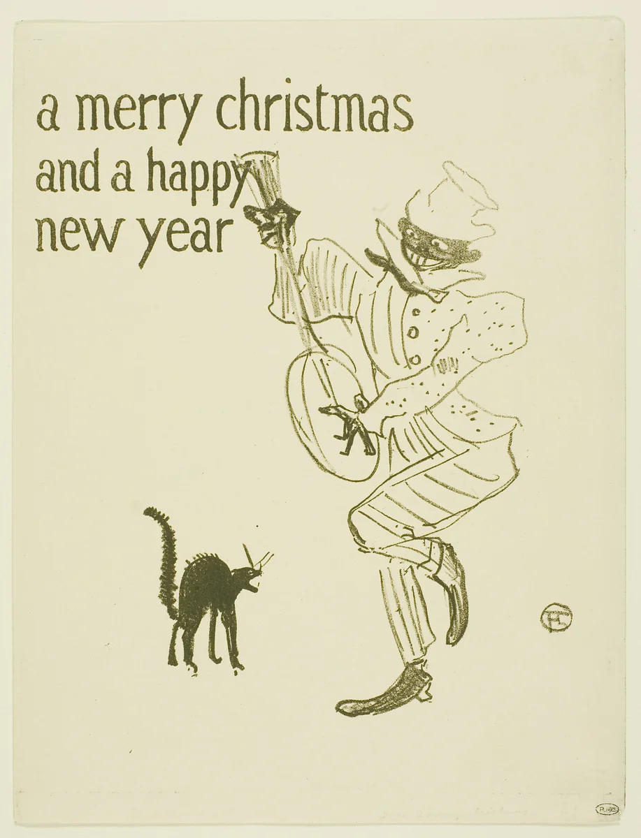 A Merry Christmas by Henri de Toulouse-Lautrec, print, 1896
