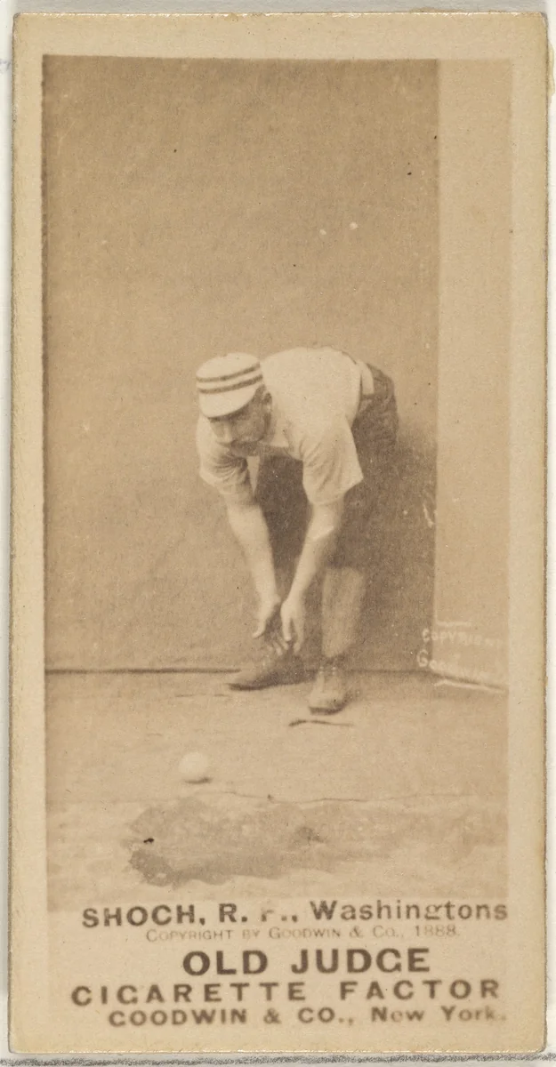 George Quintus Shoch, Right Field, Washington Nationals, from the Old Judge series (N172) for Old Judge Cigarettes by Goodwin & Company, photograph, 1888