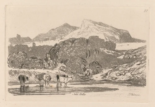 Liber Studiorum: Plate 21, View in North Wales by John Sell Cotman, book, 1838