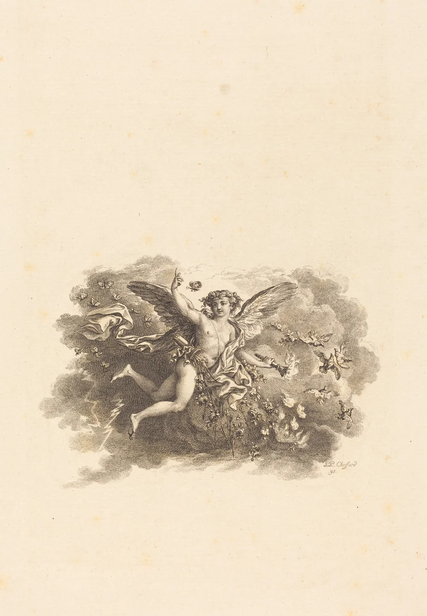 Fleuron for the Title Pages by Pierre Philippe Choffard, print, 1795