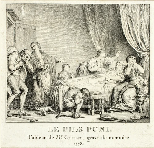 The Punished Son by Jean Michel Moreau, print, 1777-1778