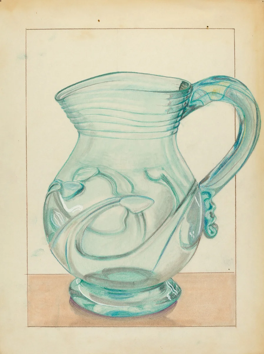 Pitcher by S. Brodsky, index of american design, 1935-1942