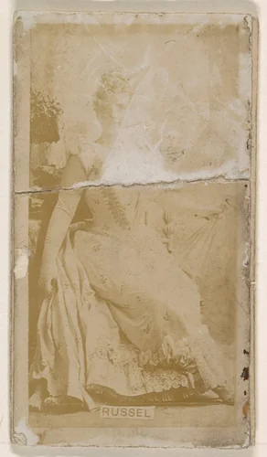 Russell, from the Actresses series (N245) issued by Kinney Brothers to promote Sweet Caporal Cigarettes by Kinney Brothers Tobacco Company, photograph, 1890