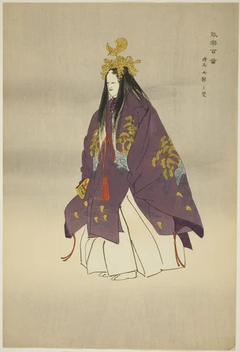 Ema, from the series "One Hundred No Dramas (Nogaku hyakuban)" by Tsukioka Kogyo, print, 1893-1908