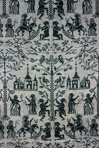 Panel Showing Christ's Entrance into Jerusalem by Germany, Schleswig-Holstein, textile, 1601-1700