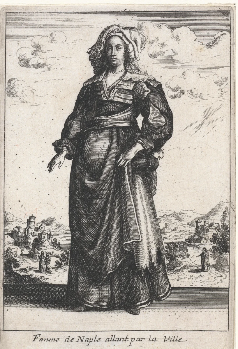 Femme de Naple allant par la Ville by anonymous, print, 1662