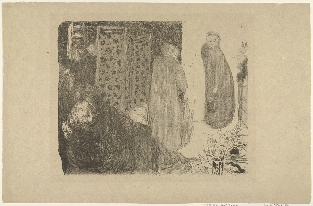 Interior with a Screen (L'Intérieur au paravent) by Édouard Vuillard, print, 1893