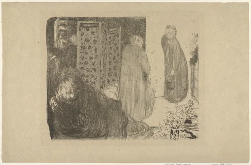 Interior with a Screen (L'Intérieur au paravent) by Édouard Vuillard, print, 1893