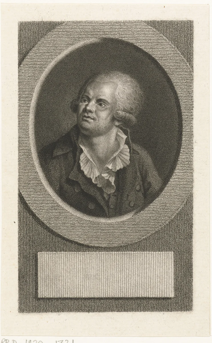 Portret van Georges Jacques Danton by Lambertus Antonius Claessens, print, 1792-1808