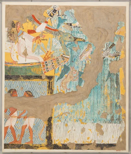 Fishing and Fowling, Tomb of Ipuy by Nina de Garis Davies, artwork, -1279--1213