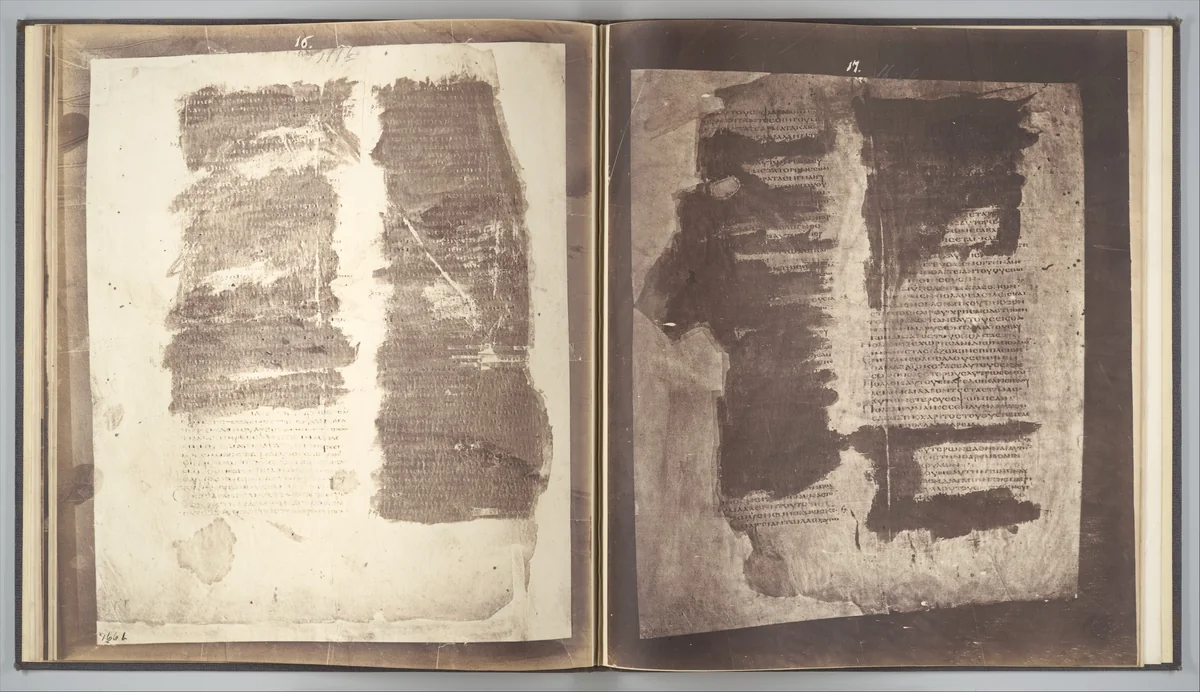 Photographic Facsimiles of the Remains of the Epistles of Clement of Rome. Made from the Unique Copy Preserved in the Codex Alexandrinus. by Roger Fenton, book, 1856