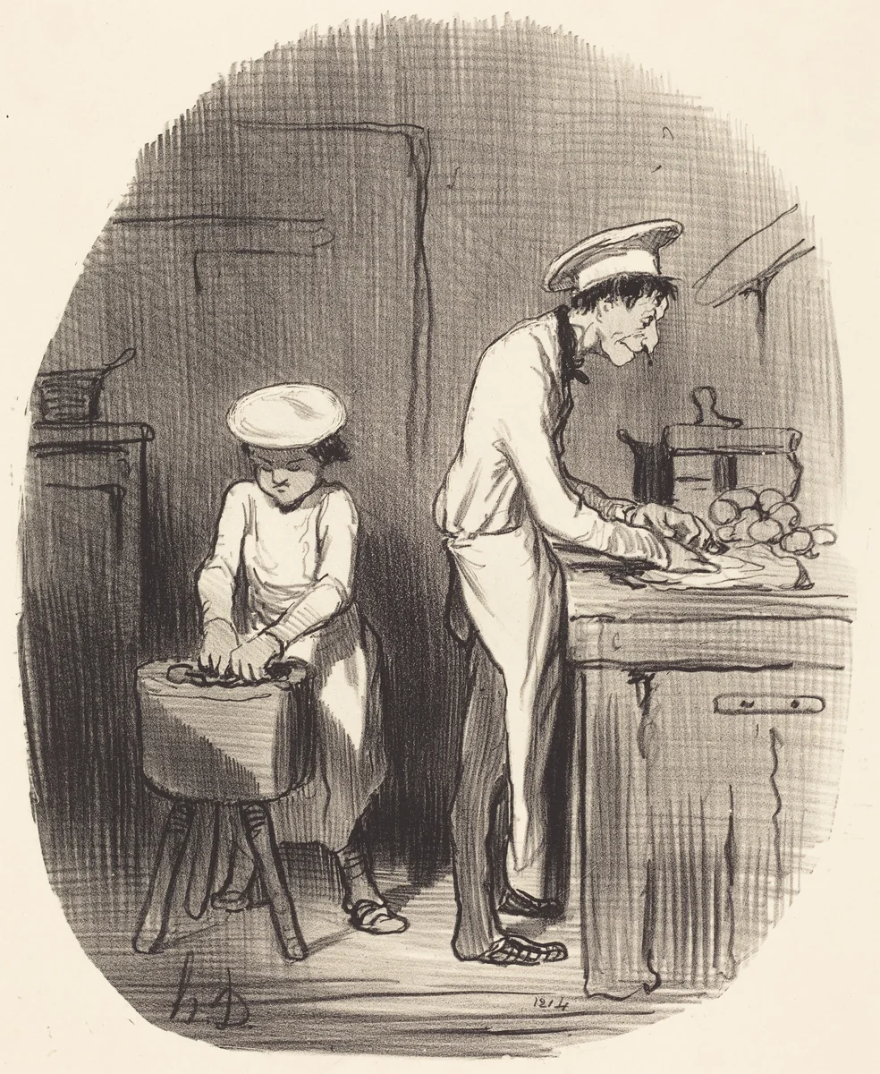 Vois-tu petit, t'as tort... by Honoré Daumier, print, 1849