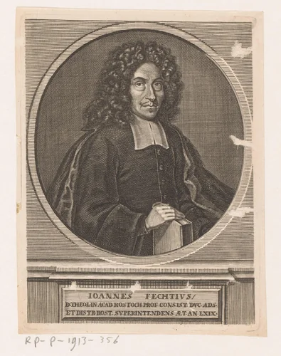 Portret van Johann Fecht by anonymous, print, 1705
