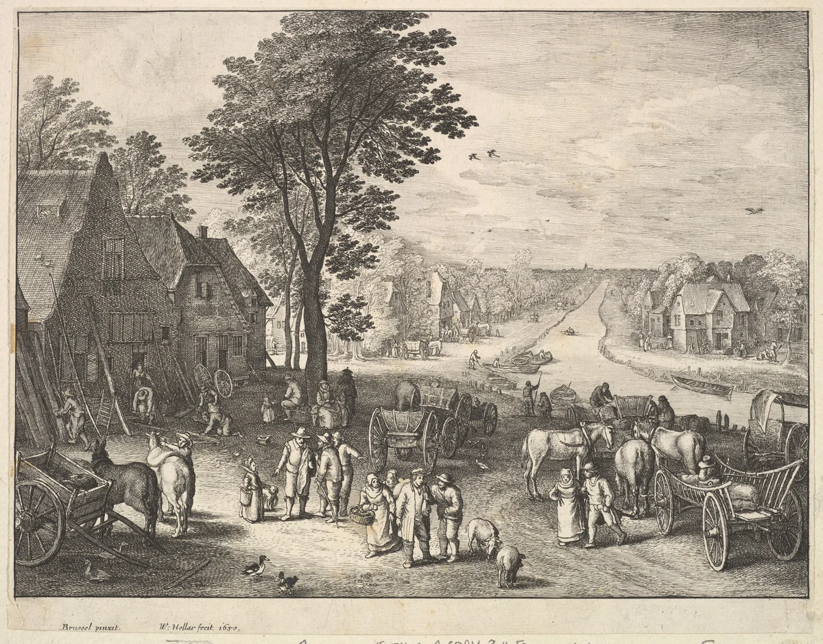 The Straight Canal by Wenceslaus Hollar, print, 1650