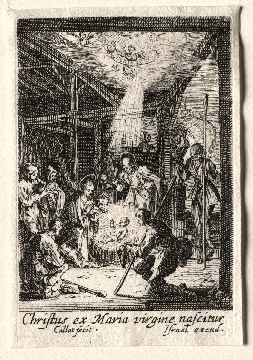 The Life of the Virgin: The Nativity by Jacques Callot, print, 1628-1639