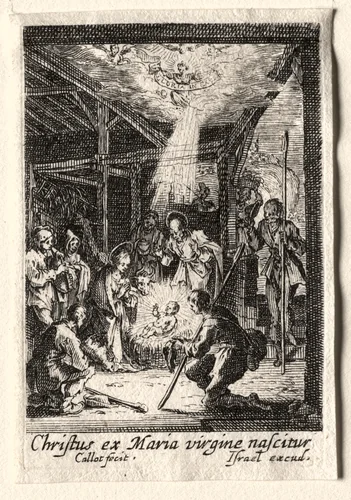 The Life of the Virgin: The Nativity by Jacques Callot, print, 1628-1639