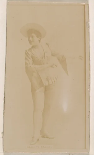 Babette Rodney, from the Actresses series (N245) issued by Kinney Brothers to promote Sweet Caporal Cigarettes by Kinney Brothers Tobacco Company, photograph, 1890