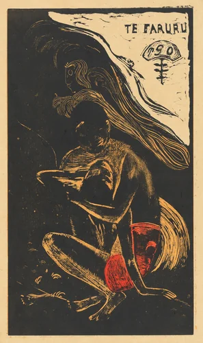 Te Faruru (They are Making Love Here) by Paul Gauguin, print, 1894-1895