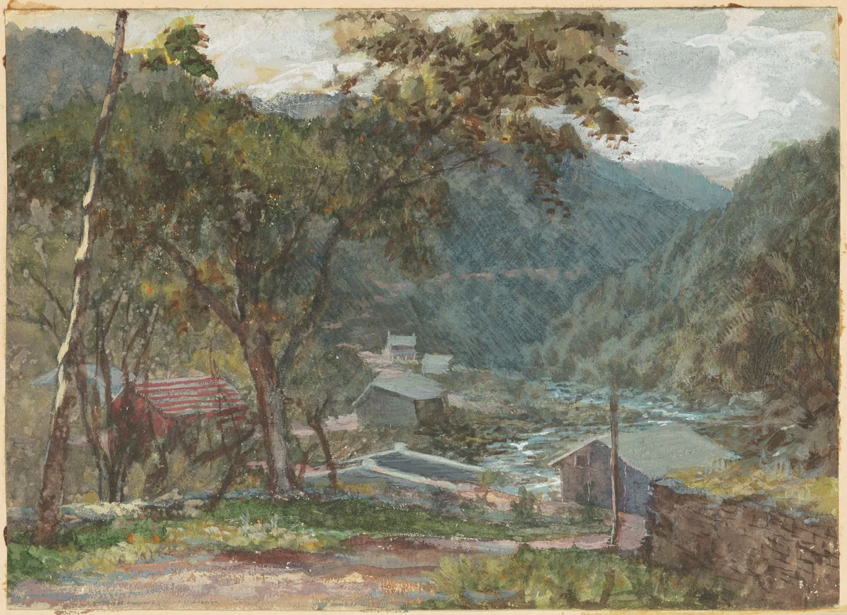 Entrance to Kauterskill Clove, Catskill Mountains by John Frederick Kensett, drawing, 1800-1900