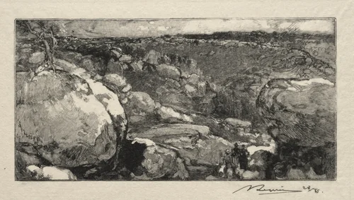 Le cirque du Long- Rocher by Auguste Louis Lepère, print, 1888