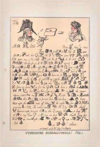 Yorkshire Hieroglyphics, Plate 1 by Thomas Rowlandson, print, 1809
