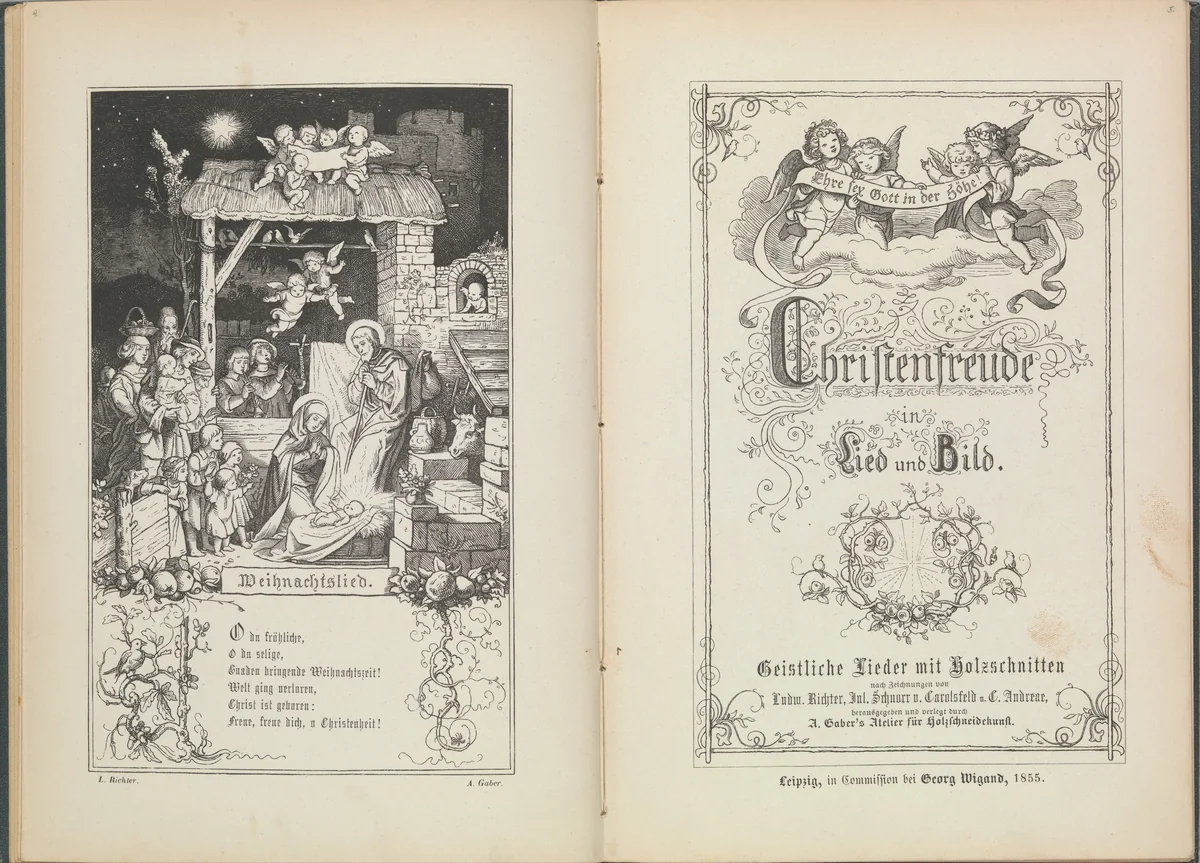 Christenfreude in Lied und Bild by Adrian Ludwig Richter, book, 1855