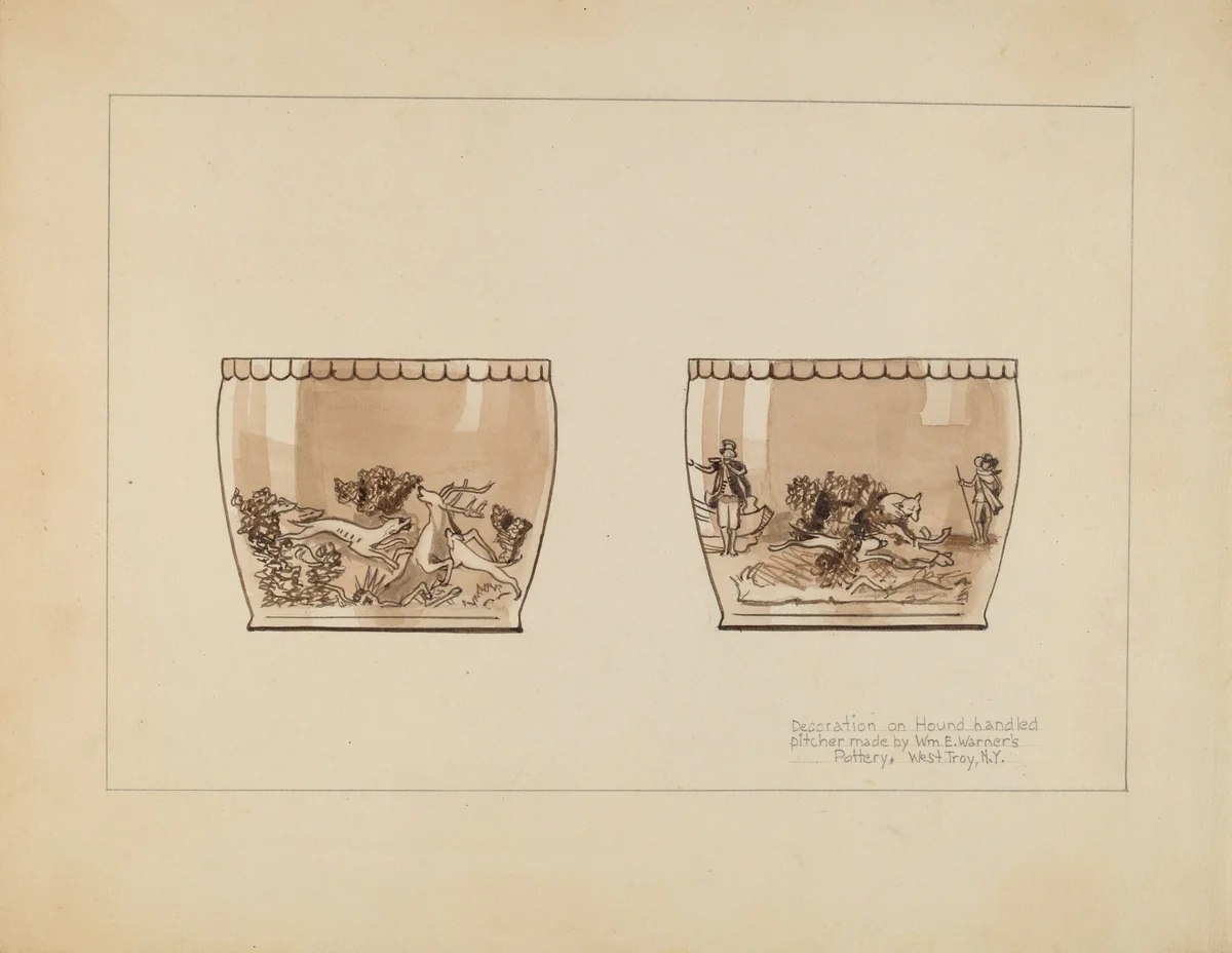 Pitcher by John Fisk, index of american design, 1938