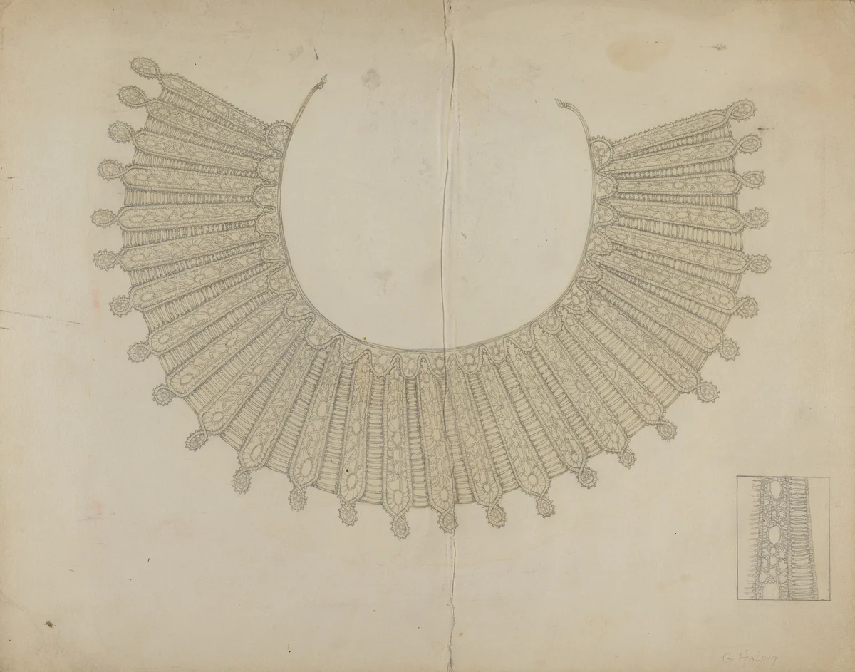 Lace Collar by Grace Halpin, index of american design, 1937