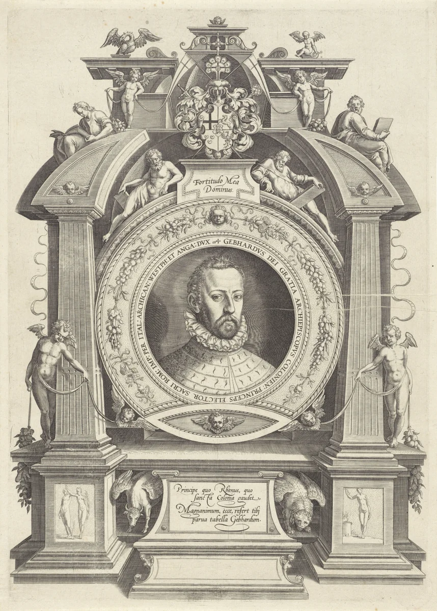 Portret van Gebhard Truchsess von Waldburg-Trauchburg by Unknown, print, 1577-1600