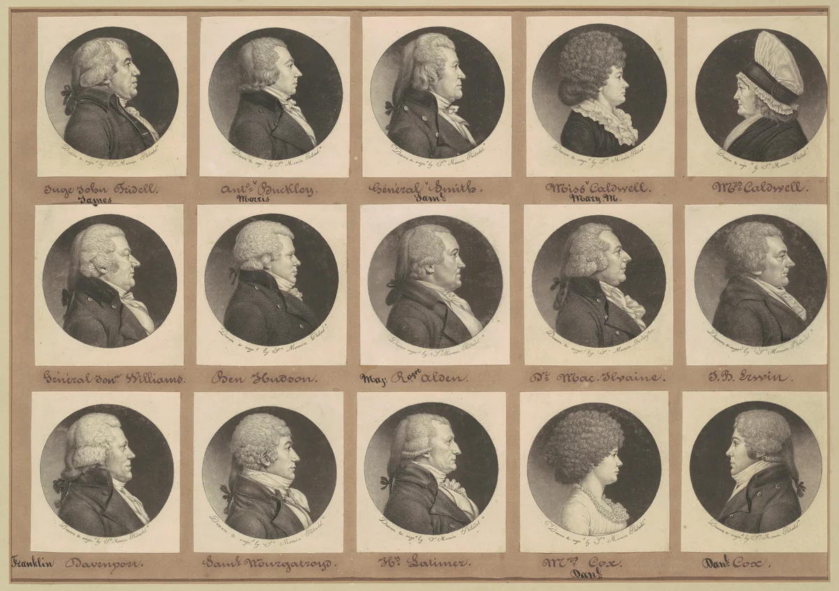 Saint-Mémin Collection of Portraits, Group 10 by Charles B. J. Févret de Saint-Mémin, volume, 1798-1803