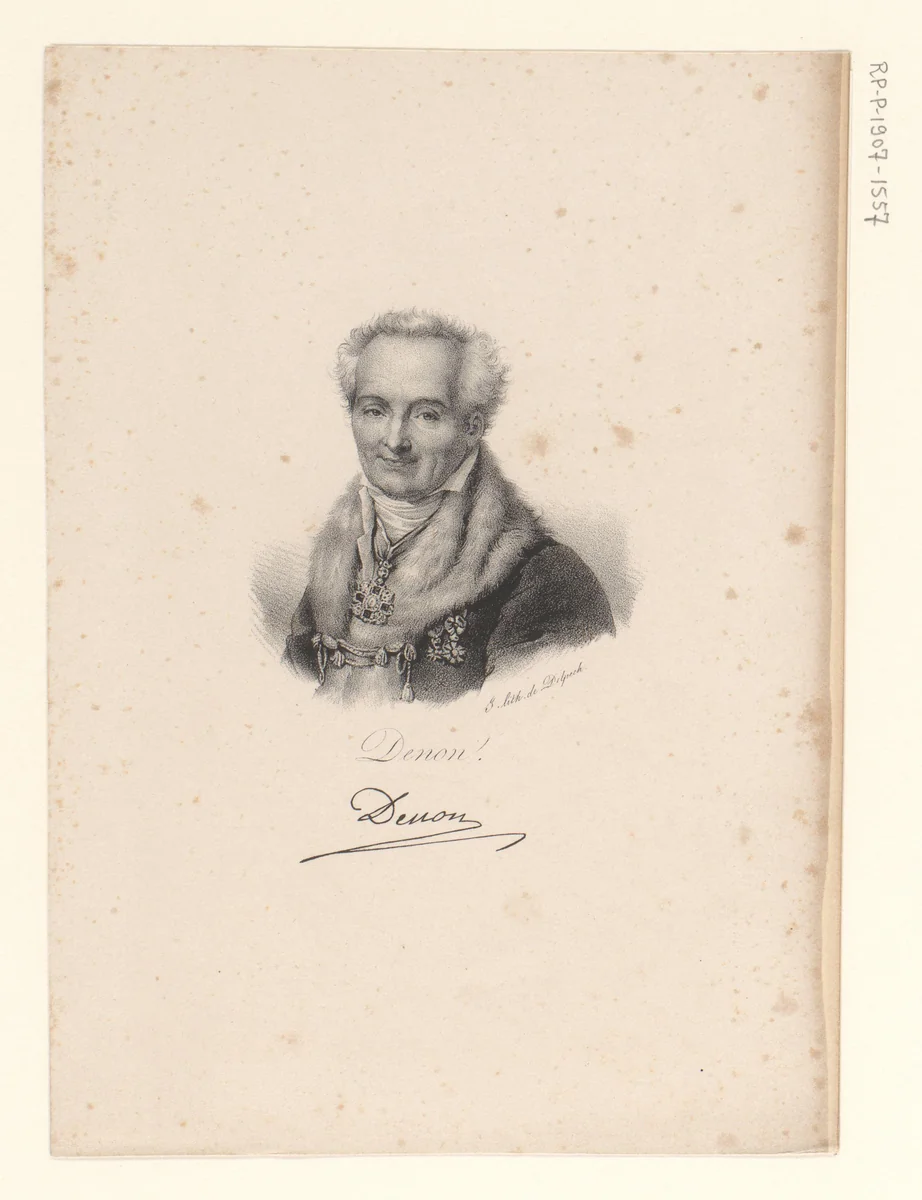 Portret van Dominique Vivant Denon by anonymous, print, 1830-1842